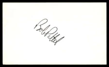 Bob Pettit Signed 3x5 Index Card Milwaukee/St. Louis Hawks Autograph SX798