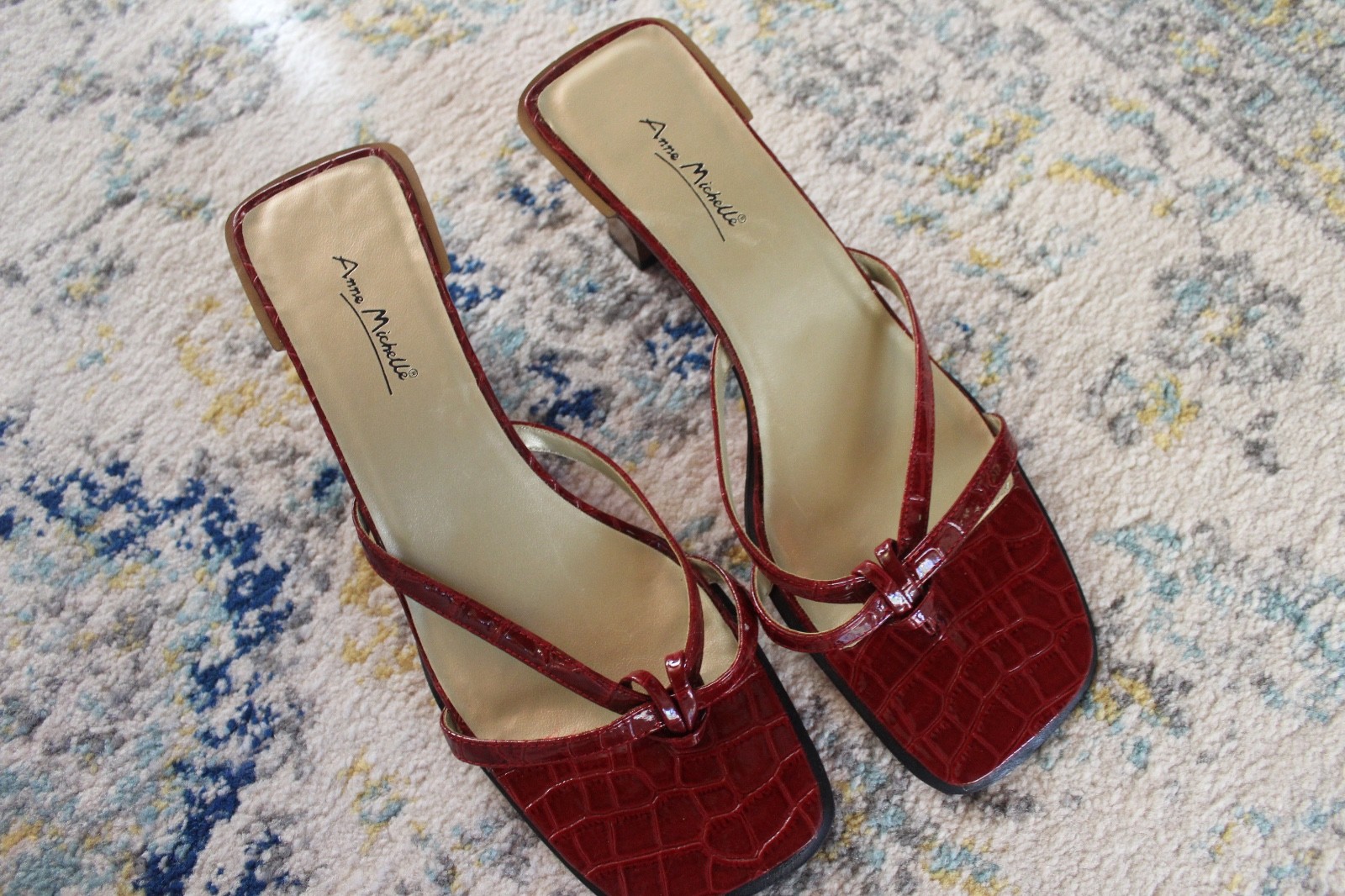 Red heels, sandals, Anne Michelle heels 