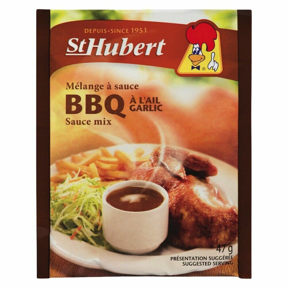 Big 12 PACK St Hubert BBQ Garlic Sauce Gravy Mix 47g Each FRESH AND