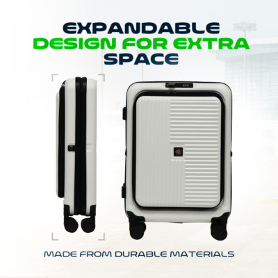 20-Inch Lightweight Collapsible Expandable Carry-On Suitcase, Airline Approved