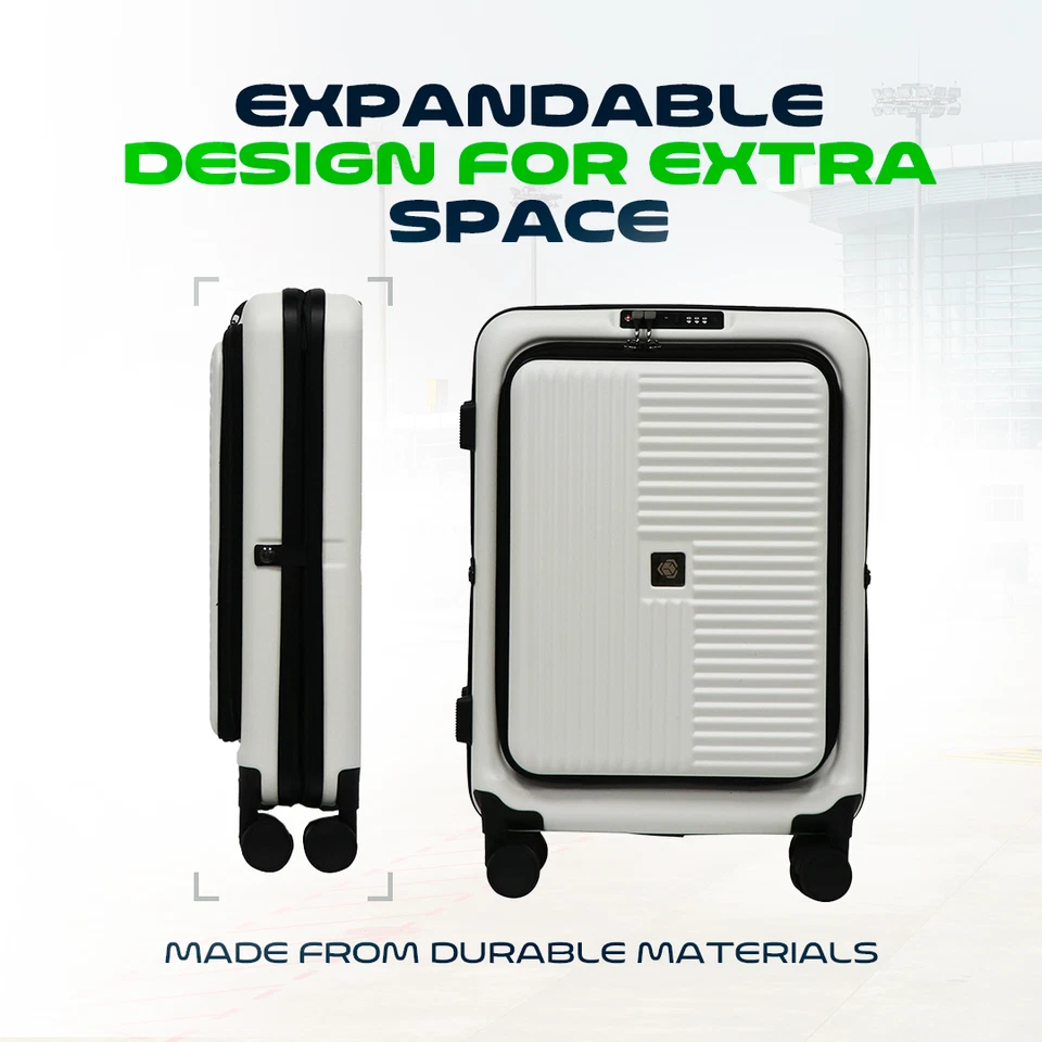 Maleta de Mano Ampliable Plegable Ligera de 20 Pulgadas, Aprobada por Aerolínea Foto 2 de 4