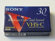 1 Sony VHS-C 30 min Blank Camcorder Video Tape New Sealed minute videocassette