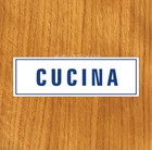 "KITCHEN" STICKER SERVICE SIGN, SAFETY INFO, STICKER