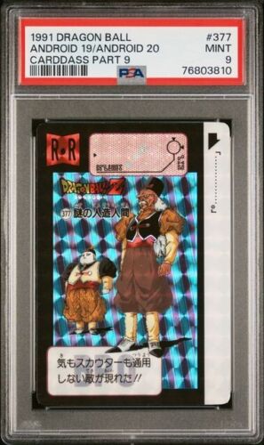 PSA 9 1991 Dragon Ball Carddass Part 9 377 Android 19 & Android 20 PRISM GRADED - Picture 1 of 2