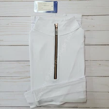 Tailored Sportsman ICEFIL Long Sleeve Ziptop Shirt - White/Black/RoseGold
