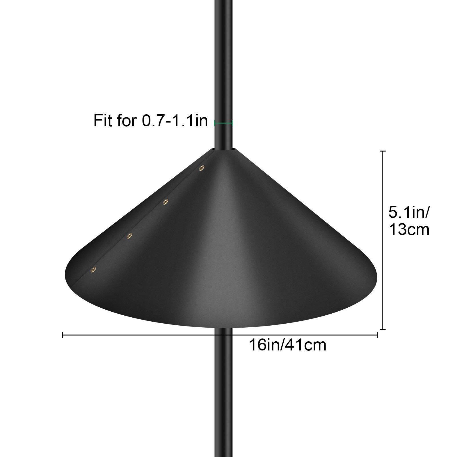 16" Wrap Around Squirrel Proof Baffle for Bird Feeder Pole Garden Predator Guard