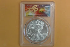 2021 $1 American Silver Eagle 1oz PCGS MS70 First Day Issue Thomas Cleveland T1
