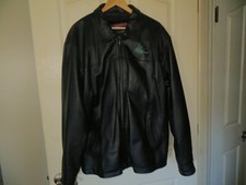 Men's USA Leather Forest River Leather Coat with Removable Liner, Black, XL