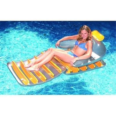Folding Reflective Sun Pool Lounger - 74 in.