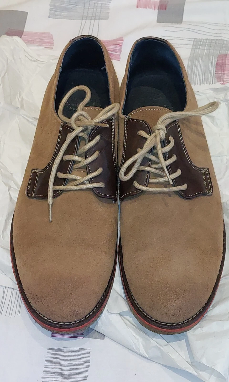 Scarpe Oxford intelligenti Clarks marroni pelle scamosciata e pelle taglia 10