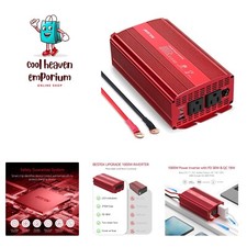 1000W Car Power Inverter, DC 12V to 110V Car Power Converter with 2 AC Outlet...