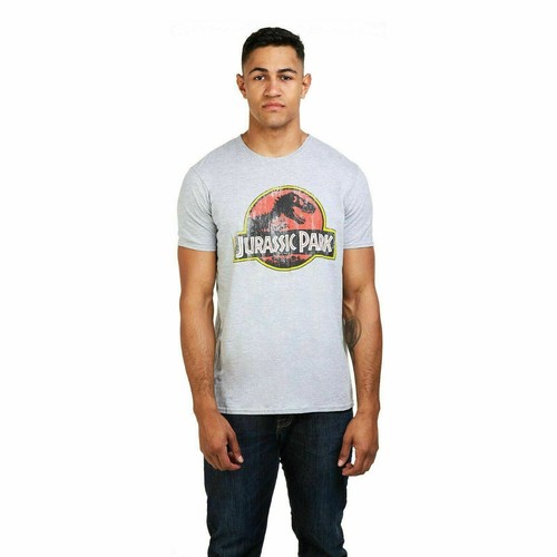 Mens Distressed Logo T-Shirt Grey Marl 