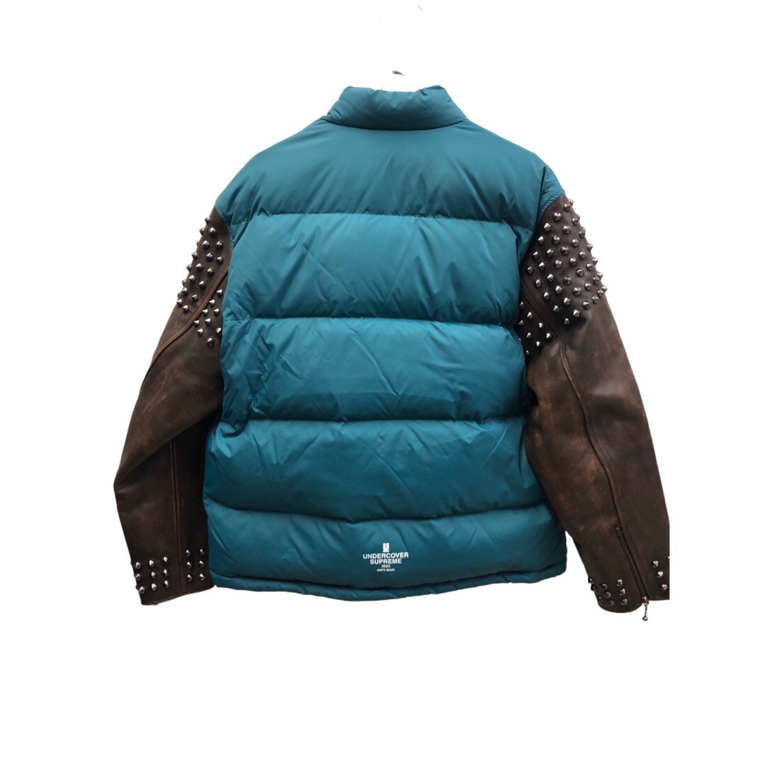 Supreme Puffer Jacket 23SS UNDERCOVER Studded Sleeve Leather Supreme Puffer Jacket 23SS UNDERCOVER Studded Sleeve Leather
