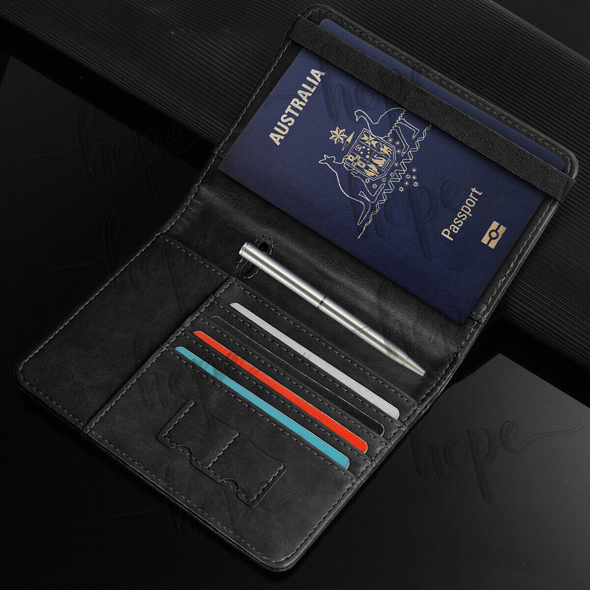 Travel Passport ID Wallet Holder Cover RFID Blocking Card Case Cover PU