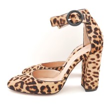 Gianvito Rossi Leopard Calf Hair Ankle Strap Pumps Shoes w/Dustbag £700