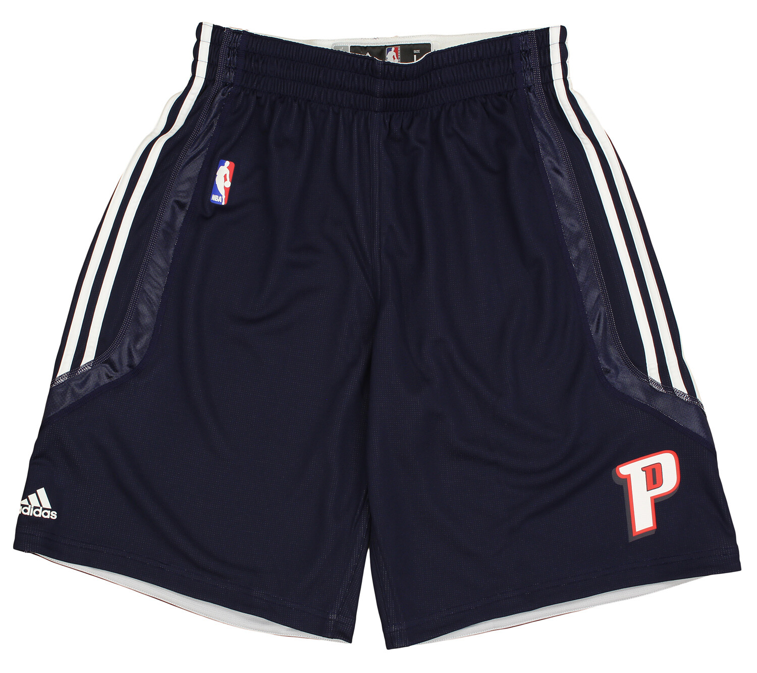 Мужские тренировочные шорты Adidas Detroit Pistons NBA с реверсивным покрытием Climacool