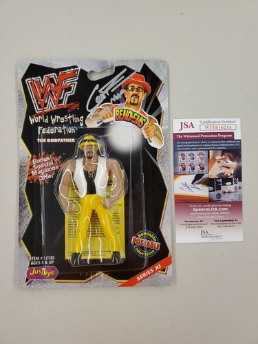 THE GODFATHER Signed WWF Bend Ems Action Figure WW...