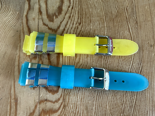 Wholesale Funky Rubber 24 mm Watches Strap 1671_K0024078