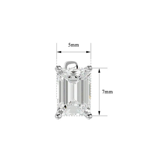 1 1/2 Carat Emerald Shape Moissanite Stud Earrings Available In Gold & Platinum - 第 9/28 張圖片
