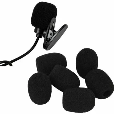 CHANCEUX 10x Mini Microphone Windscreen Pop Filter Sponge Foam Cover for Headset Mic