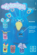 Advertising Italian Cutout 1986 WATCHIMAL PEACOCK HASBRO WATCH