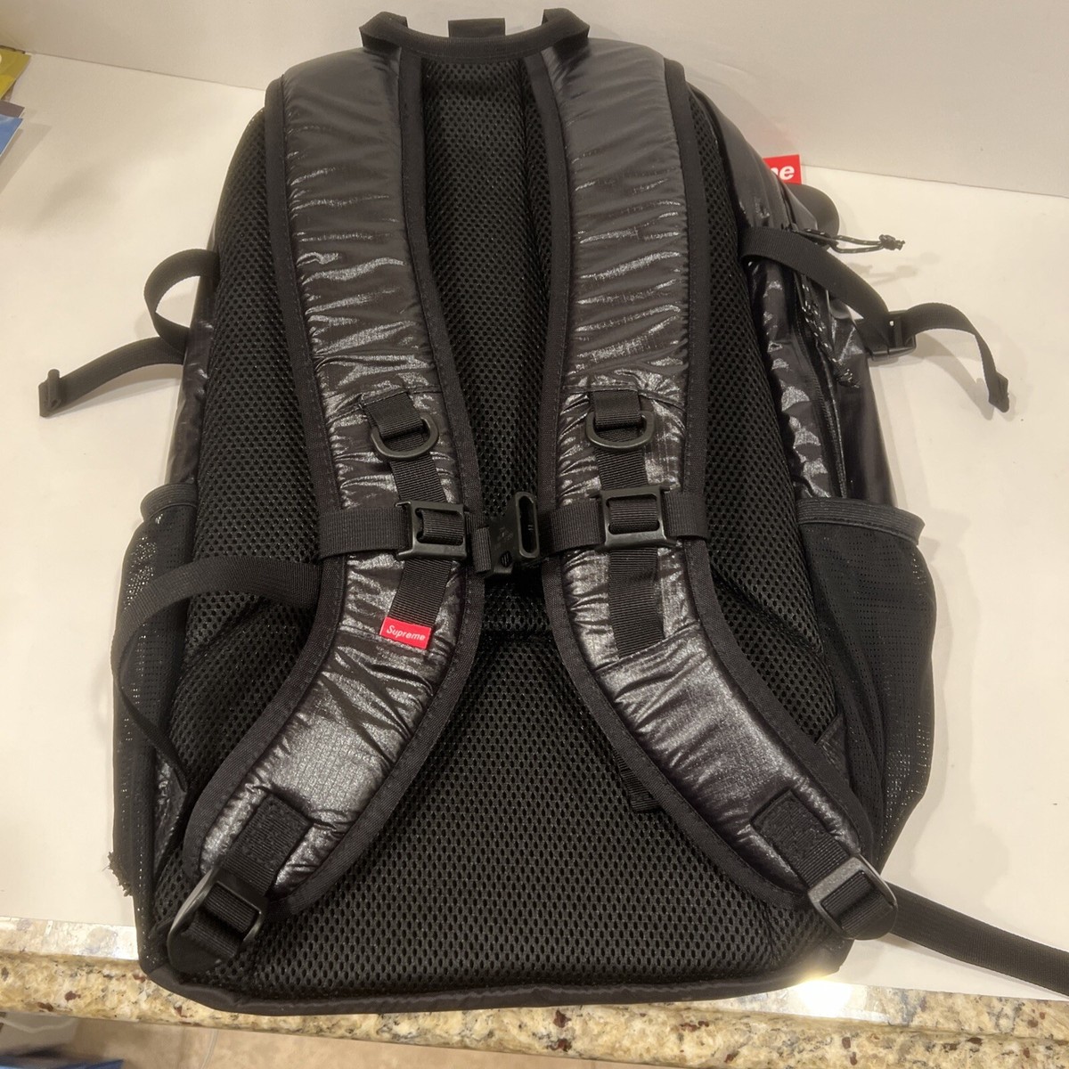 Supreme FW17 Shiny Black Backpack New With Tags NWT *Small Supreme FW17 Shiny Black Backpack New With Tags NWT *Small