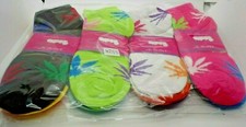 Women's Low Cut Ankle Novelty "Marijuana Leaf" Socks Bright Color X12 Size 9-11