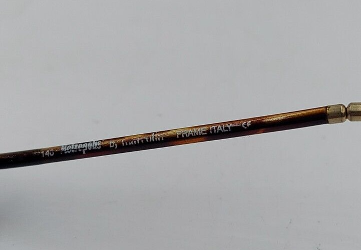 Vintage Metropolis 8735 Bronze Round Metal Sunglasses Italy FRAMES