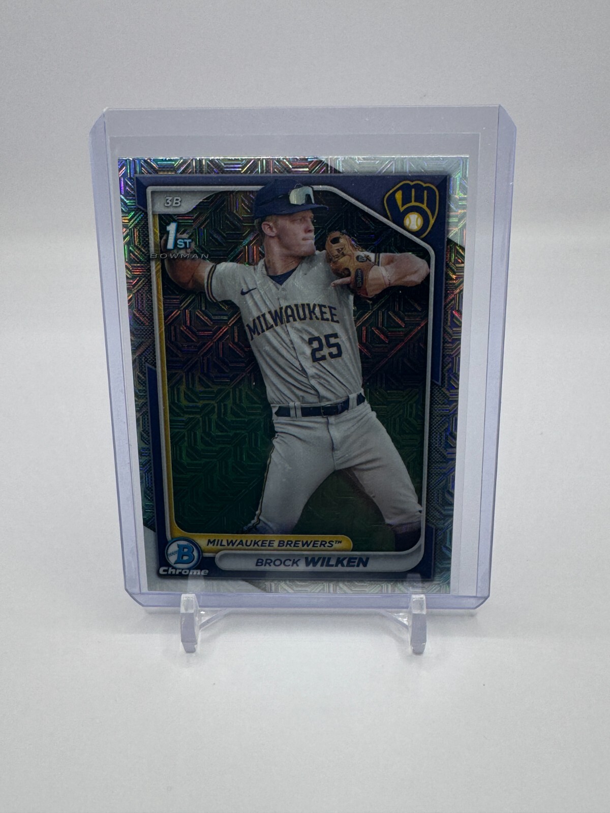 Brock Wilken 2024 Bowman Chrome 1st #BCP-86 Mojo Refractor - Brewers