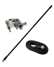 Shark Antennas TS821-3B Single CB Antenna Kit with 3ft Antenna, Mount  Cable