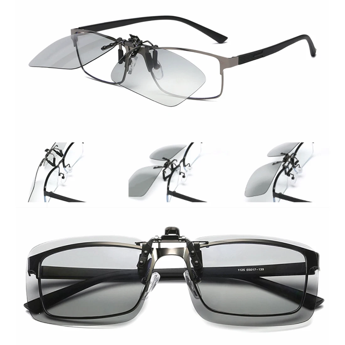 Transition clip sales on sunglasses