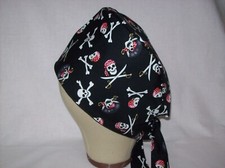 Men/Women Surgical Scrub Cap Lined Pirates Yo Ho Yo Ho Pirate's Life