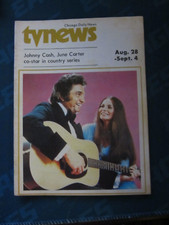 TV News Magazine Regional TV Guide August 1971 Johnny Cash June Carter Opry