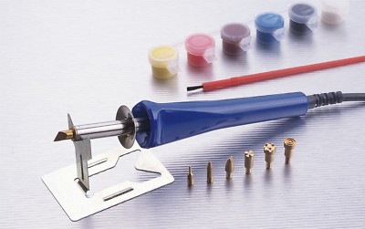 Pyrographiewerkzeug 30W (bestückt mit E/P-Stecker) 7 Spitzen & Acrylfarben (STT58233)