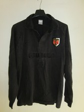 Maillot rugby STADE TOULOUSAIN noir NIKE coton PEUGEOT vintage rare L Toulouse
