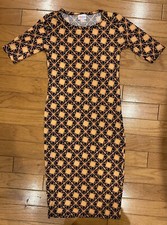 NWT Lularoe JULIA Pencil Dress Geometric Black Melon XXS 00 0