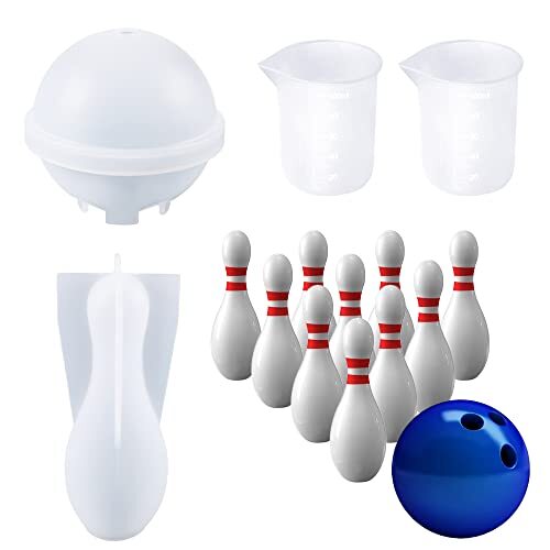 Moule silicone quilles sportives Woohome antiadhésif pour époxy