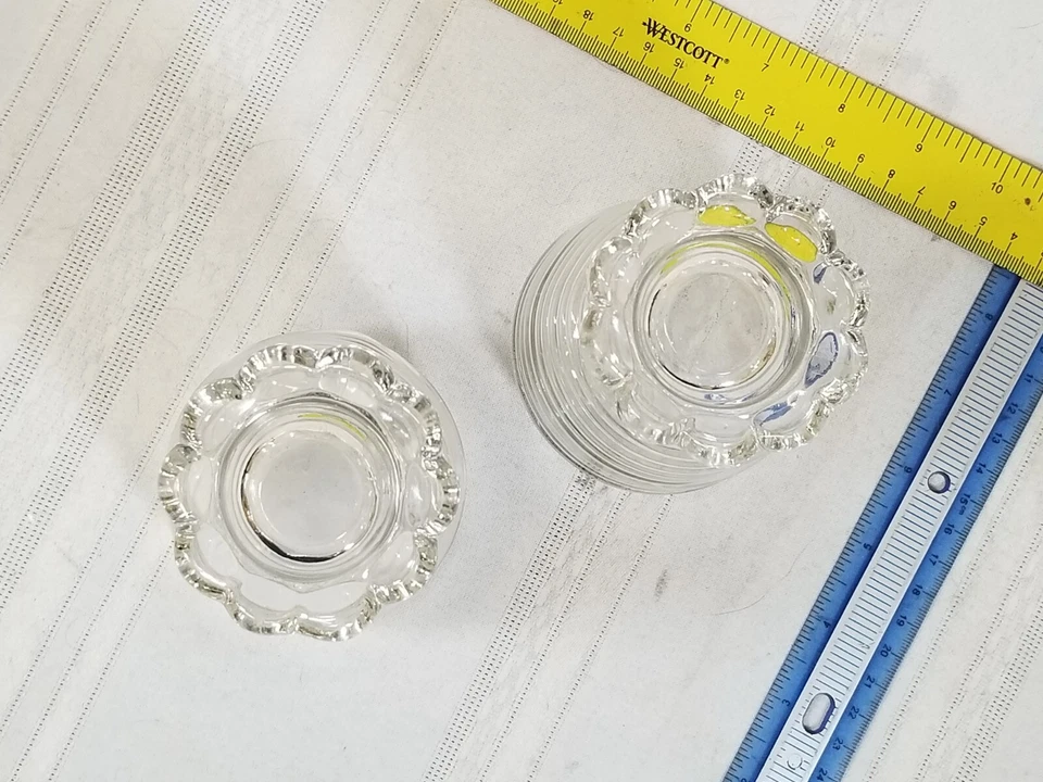 2 VASOS ANCHOR HOCKING MANHATTEN TRANSPARENTE CON PATAS DE BURBUJA 5,5" Foto 3 de 3