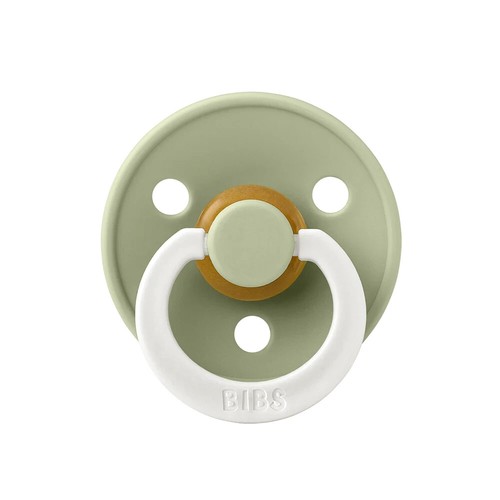 New BIBS Pacifiers Dummy Glow Sage Glow In The Dark Natural Rubber Latax Size 1 - Picture 4 of 5