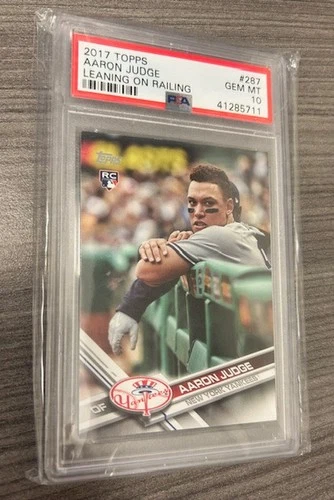 2017 TOPPS AARON JUDGE LEANING ON RAILING  #287  RC SP  PSA 10 GEM MINT