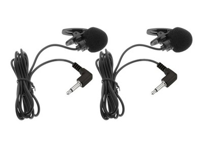 2pcs Wired Lapel Microphone 3.5mm Jack With Windscreen And Clip