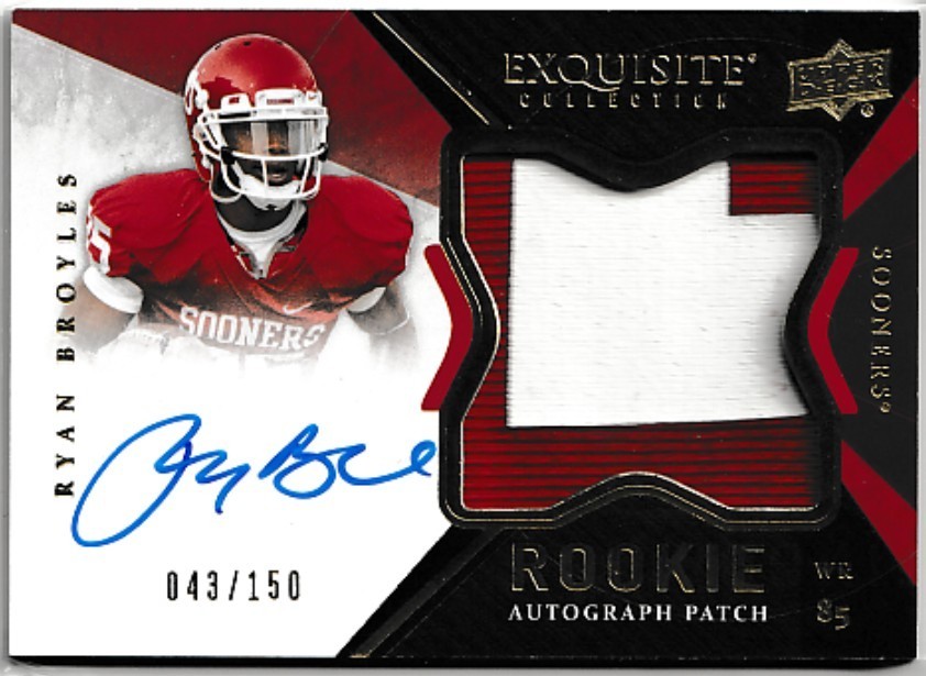 Ryan Broyles Upper Deck Exquisite Collection #136 Autograph Patch