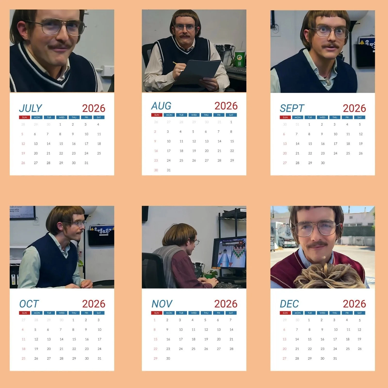 Do It Lady 2026 Wall Calendar, Jay Renshaw Meme Funny Character Comedy Planner