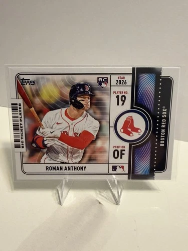 2026 Topps Series 1 Big Ticket Player Insert Roman Anthony Rookie Red Sox