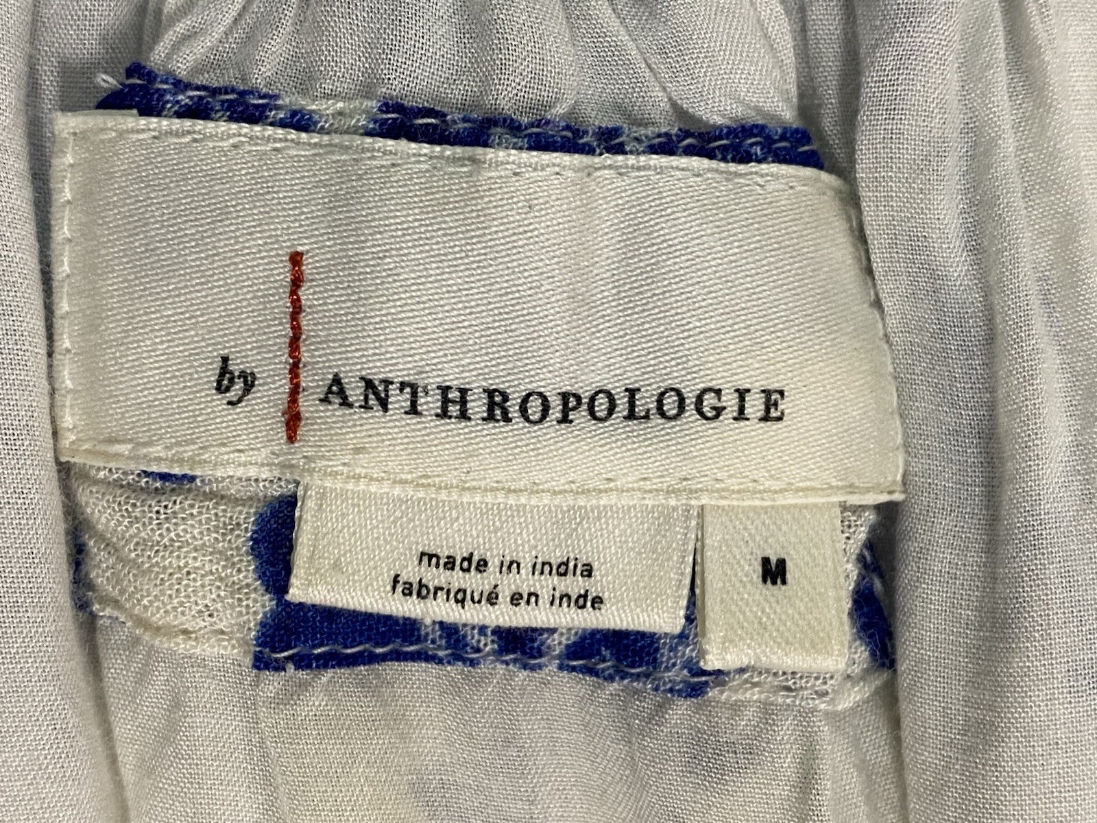 By Anthropologie M Romper Blue Floral Off Shoulder Shorts Cottagecore OB964095 image 3