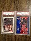 Michael Jordan Graded Card Lot (2) 1991 Fleer #29 & 1992 Topps #141 PSA 7