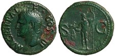 Agrippa (d. 12 BC) Augustus general Roman AE as coin Neptune RIC 58 (Gaius)