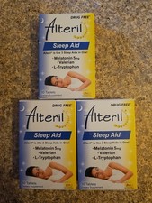 Alteril All Natural Sleep Aid Tablets 30ct (3 Pack) 90 TABLETS TOTAL