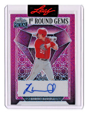 Robert Hassel  Leaf Metal 1st. Round Gems Pre-Production Proof  Auto  