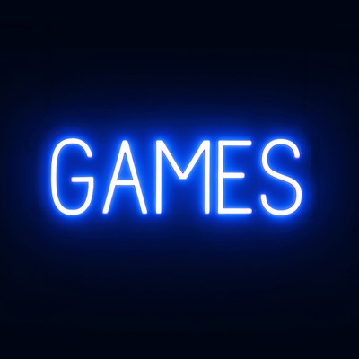 SpellBrite GAMES Sign | Neon Games Sign Look, LED Light | 21.7'' x 6.3''